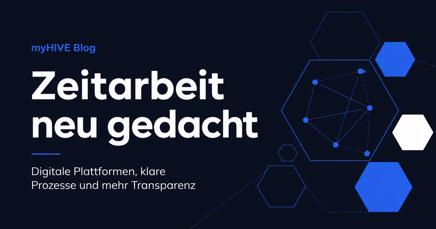 Abstrakte Darstellung eines digitalen Netzwerks für moderne Zeitarbeit